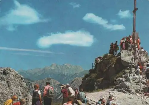 Grainau - Nebelhorn-Gipfel - Blick auf Zugspitze - ca. 1975