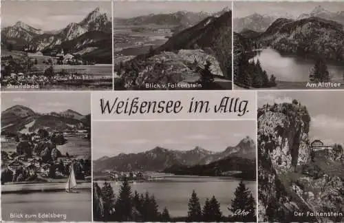 Füssen-Weißensee - u.a. Blick zum Edelsberg - ca. 1960