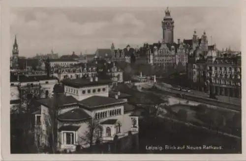 Leipzig - Blick auf Neues Rathaus - ca. 1950