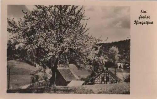 Frohes Pfingstfest grüne Landschaft