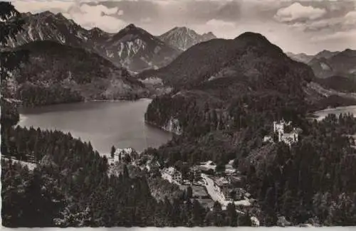 Schwangau, Hohenschwangau - Blick von der Jugend - ca. 1960