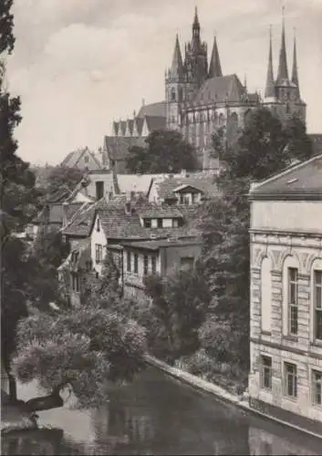 Erfurt - Blick zu Dom und Severikirche - 1970