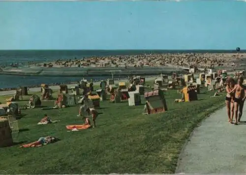 Büsum - Blick zum Sandstrand Perlebucht - 1978