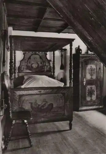 Augsburg - Fuggerei, Schlafzimmer - ca. 1960