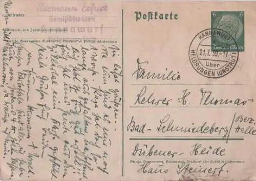 Postkarte - 1939