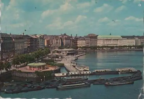 Hamburg - Jungfernstieg und Binnenalster - 1961