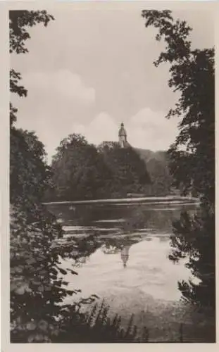 Sondershausen - Parkteich mit Schloß - 1954