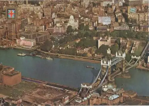 Großbritannien - Großbritannien - London - Luftbild Tower Bridge - ca. 1985