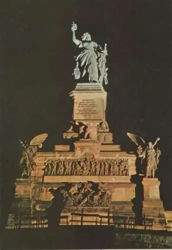 Rüdesheim - Niederwalddenkmal nachts - ca. 1975