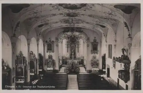 Ehingen - Inneres der Stadtpfarrkirche - ca. 1950