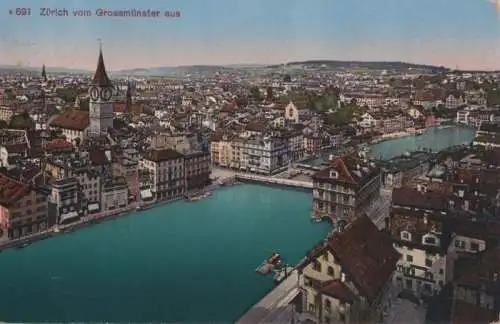 Schweiz - Schweiz - Zürich - vom Grossmünster aus - 1913