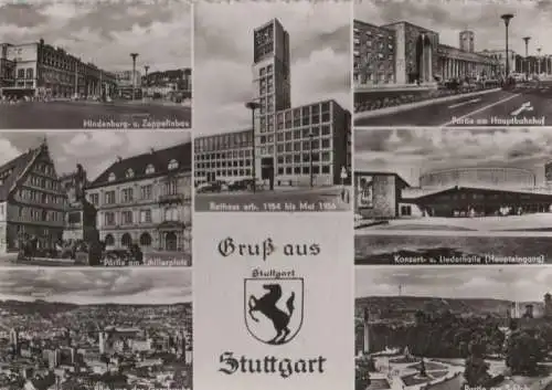 Stuttgart - u.a. Partie am Schillerplatz - 1957