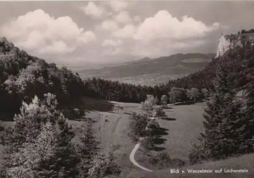 Lochenstein - im Hintergrund Burg Hohenzollern - ca. 1965