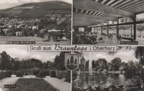 Braunlage - Blick zum Wurmberg, Wandelhalle, Kurpark - 1972