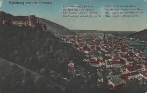 Heidelberg von der Terrasse - ca. 1925