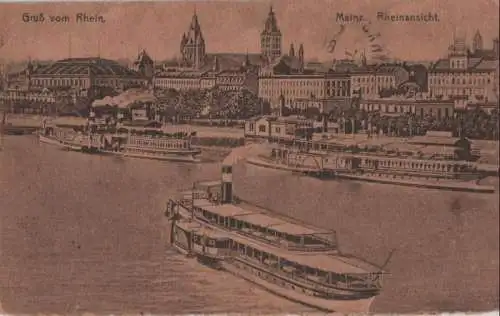 Mainz - Rheinansicht - ca. 1930