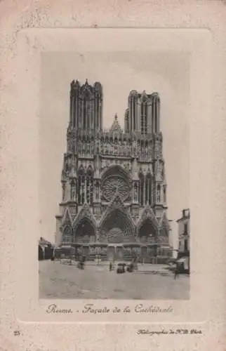 Frankreich - Frankreich - Reims - Facade de la Cathedrale - ca. 1915