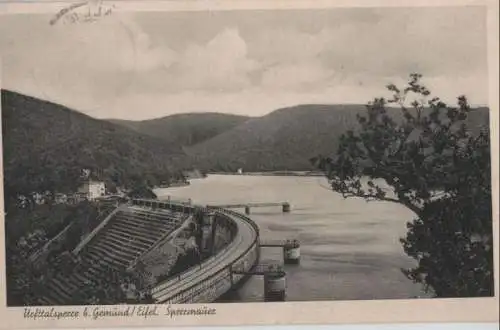 Schleiden-Gemünd - Urfttalsperre, Sperrmauer - 1951