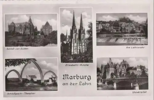 Marburg - u.a. Elisabeth-Kirche - ca. 1960