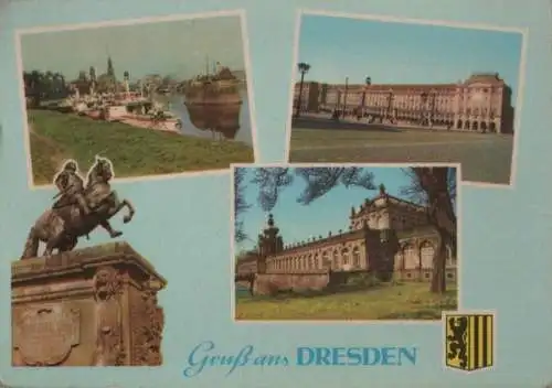 Dresden - 4 Teilbilder - 1962