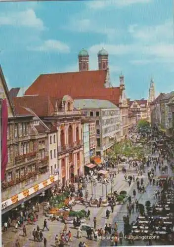 Blick in Fußgängerzone München - ca. 1985