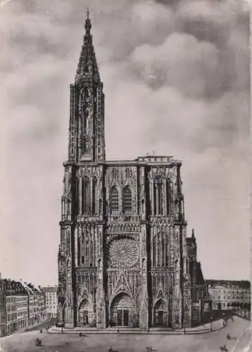 Frankreich - Frankreich - Strasbourg - Cathedrale, Facade - ca. 1960