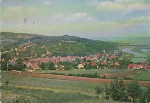 Vlotho - mit Ebenöde, Amthausberg (Burgterrasse) und dem Wiehengebirge (Ferne) vom Winterberg aus - 1965