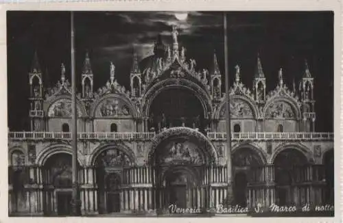 Italien - Italien - Venedig - Sankt Markus Kirche nachts - 1956