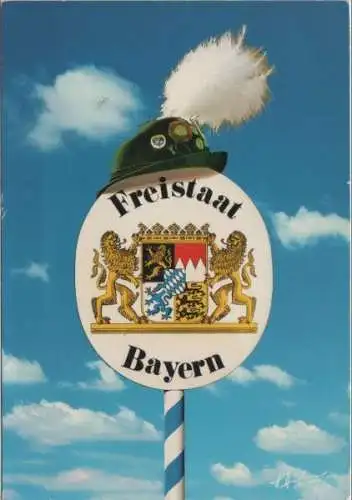 Bayern - Schild mit Hut