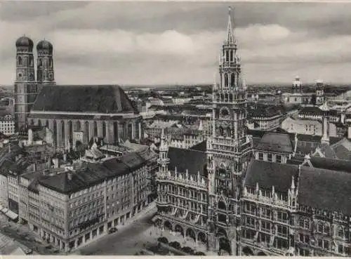 München - Rathaus und Dom - ca. 1955