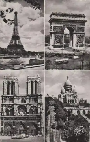 Frankreich - Frankreich - Paris - 4 Teilbilder - ca. 1960