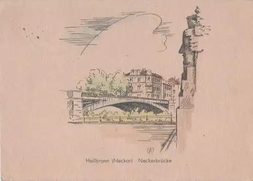 Heilbronn - Neckarbrücke - 1948