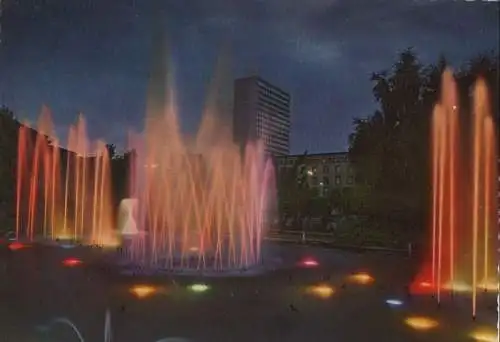 Karlsruhe - Wasserspiele bei Nacht - 1967