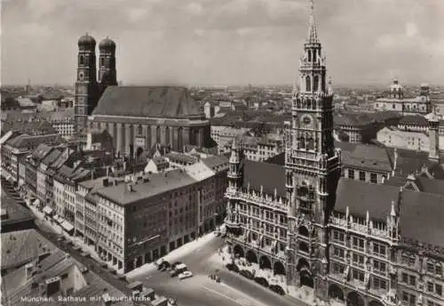 München - Rathaus mit Frauenkirche - 1967