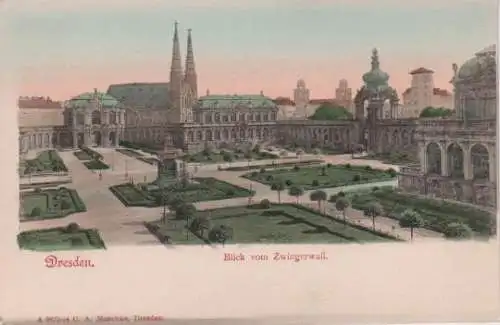 Dresden - Blick vom Zwingerwall - ca. 1910