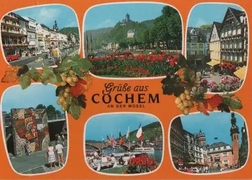 Cochem - 6 Teilbilder - ca. 1985