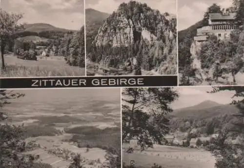 Oybin - Luftkurort Lückendorf - Blick zum Hochwald, Kurort Oybin und Hochwald, Kurort Oybin - HO-Gaststätte Berg