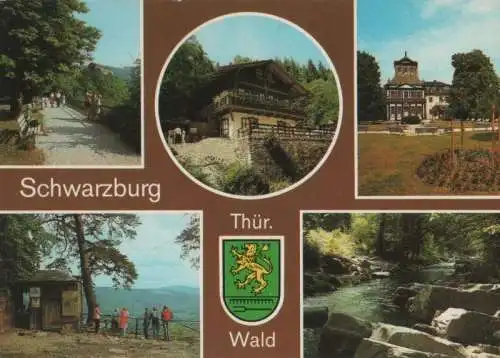 Schwarzburg - u.a. Blick zum Schloß - ca. 1985