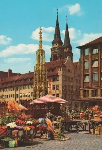 Nürnberg - Schöner Brunnen - ca. 1975