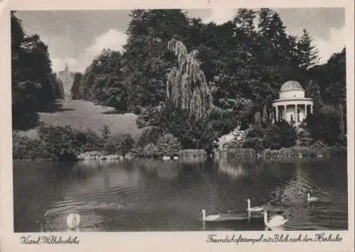 Kassel-Wilhelmshöhe - Freundschaftstempel mit Blick nach dem Herkules - 1952