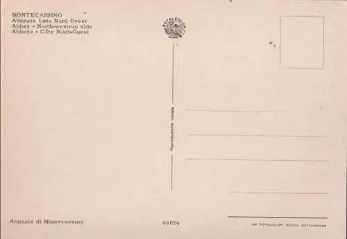 Italien - Cassino, Abtei Montecassino - Italien - Nordwestseite