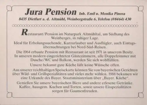 Dietfurt an der Altmühl - Jura Pension