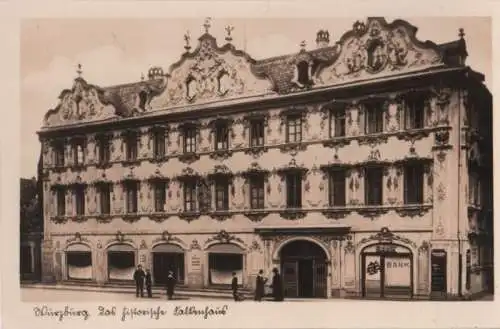 Würzburg - das historische Falkenhaus - ca. 1950