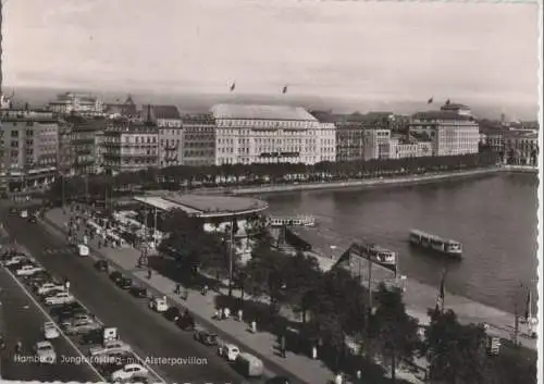 Hamburg - Jungfernstieg mit Alsterpavillon - 1963