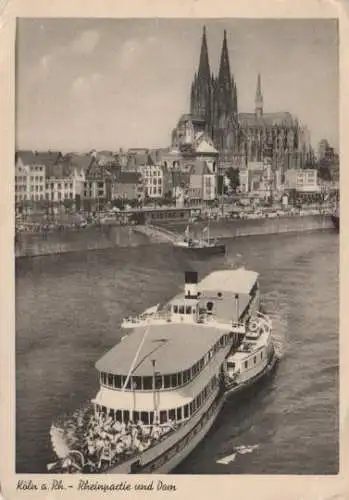 Köln - Rheinpartie und Dom - 1955