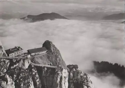 Bayrischzell - Wendelsteinhaus im Nebelmeer - ca. 1965