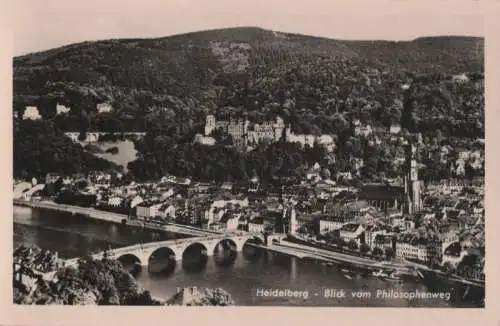 Heidelberg - Blick vom Philosophenweg - ca. 1955