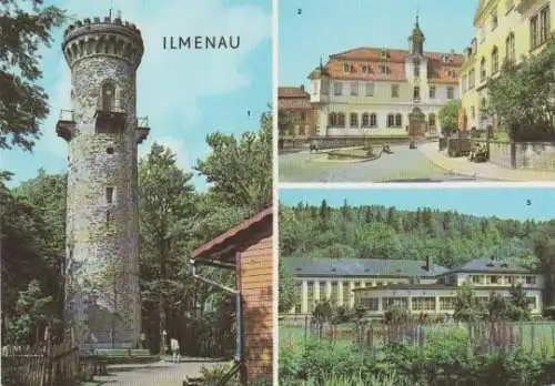 Ilmenau - Kickelhahnturm, Rathaus und Schloß, Kreiskulturhaus - 1980