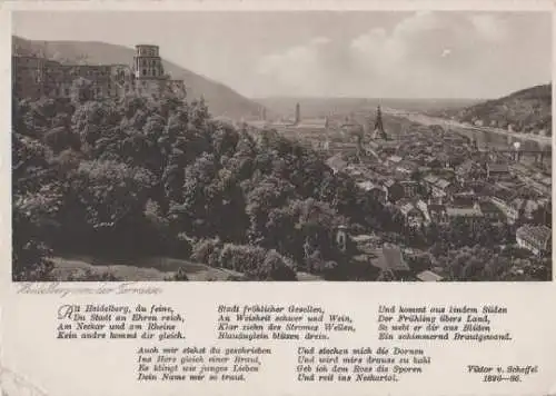 Heidelberg von der Terrasse - ca. 1955