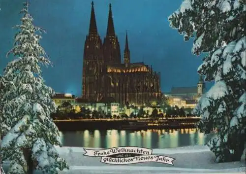 Köln - Dom in Festbeleuchtung - ca. 1980